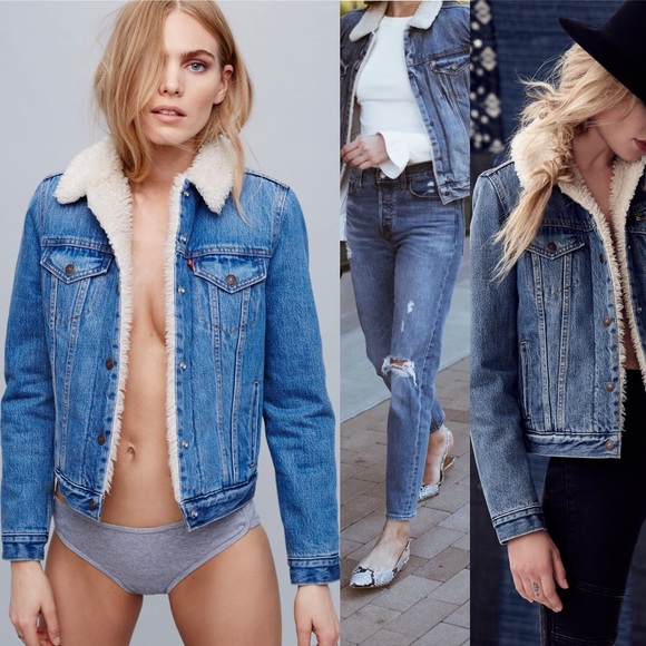 Levi’s Authentic Sherpa Trucker Denim Jacket - Picture 5 of 8